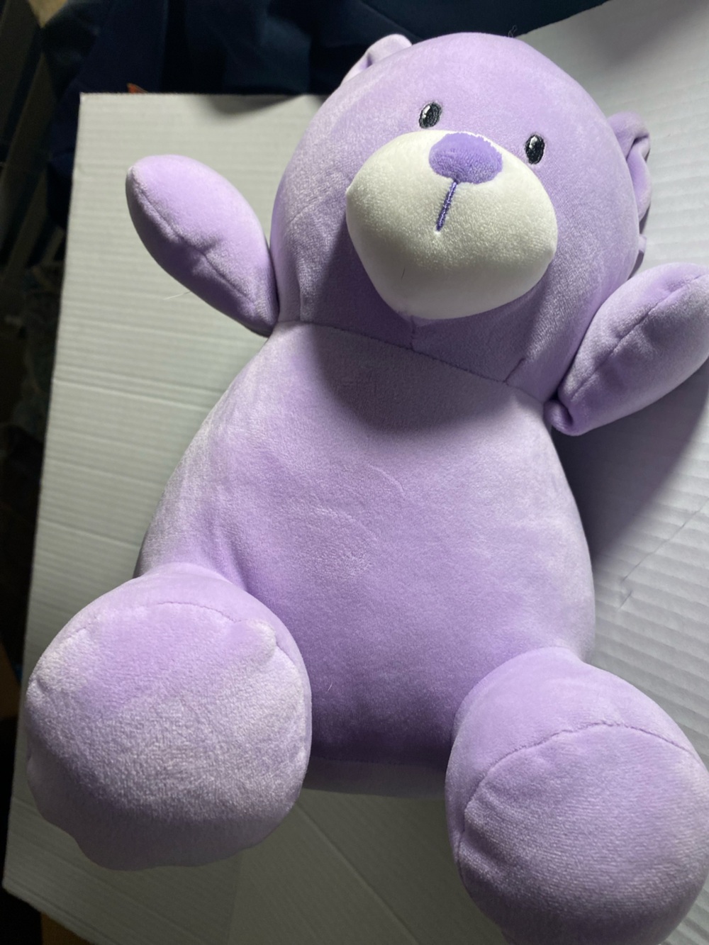 Lavender Plush Teddy Bear Stuffed Animal - Soft Cuddly Kids Toy